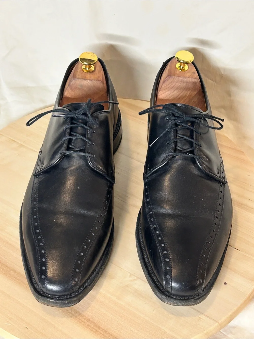 Allen Edmonds Wendell Black Leather Derby Dress Shoes 10.5 C